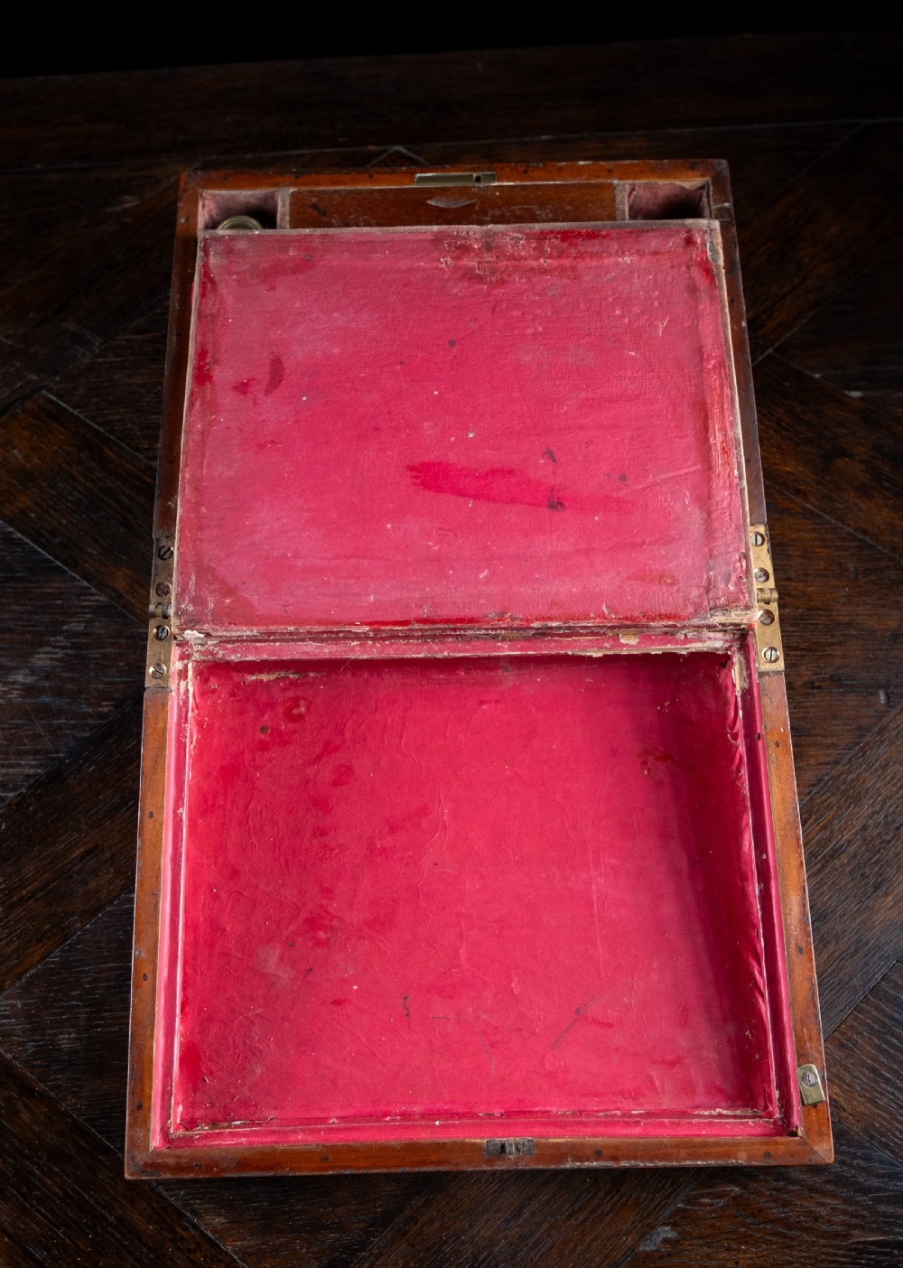 19th Century Primitive Parquetry Writing Slope View X