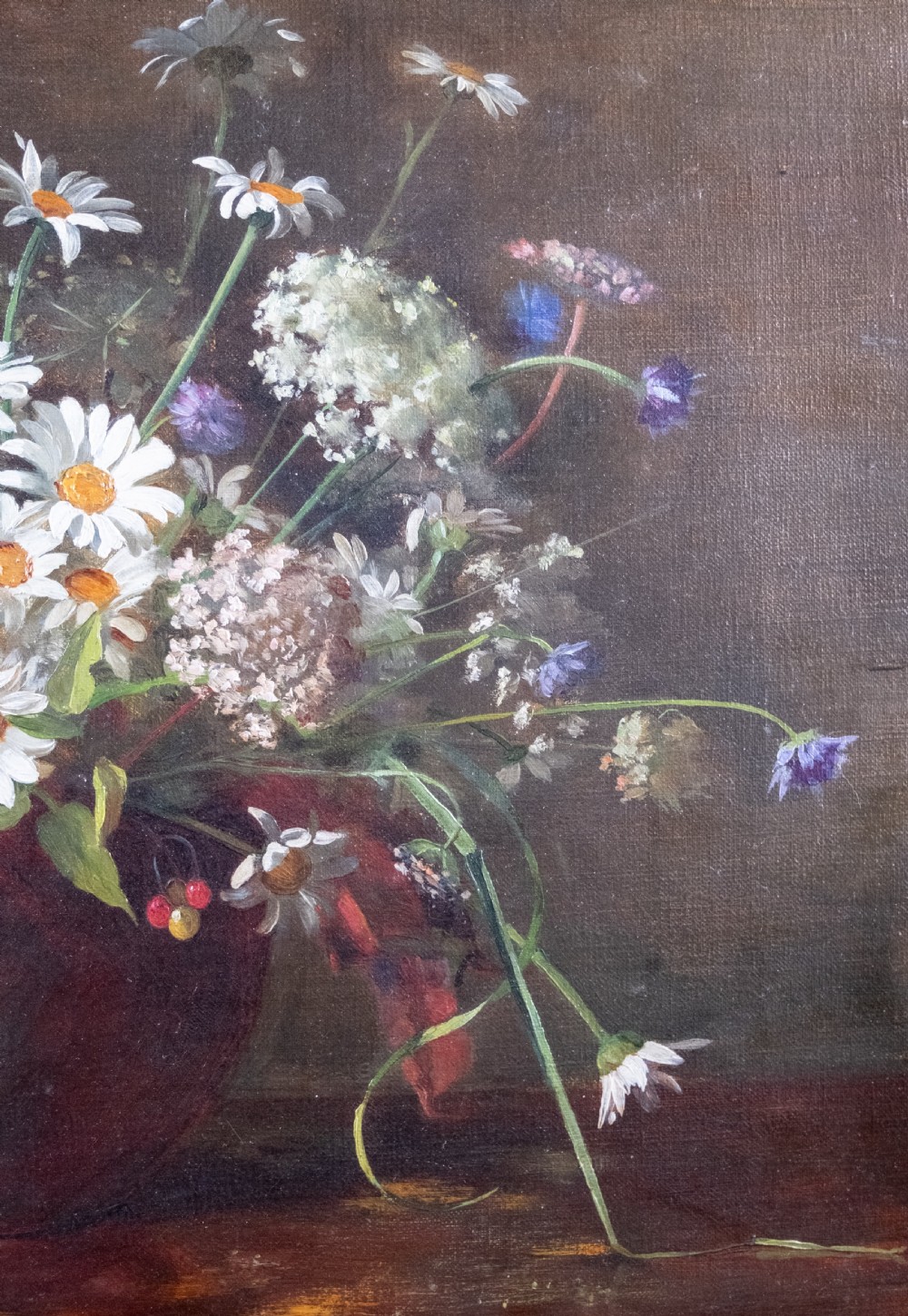 E.A. Cook (fl.1887) - Still Life Of Flowers. Oil On Canvas.  View IV