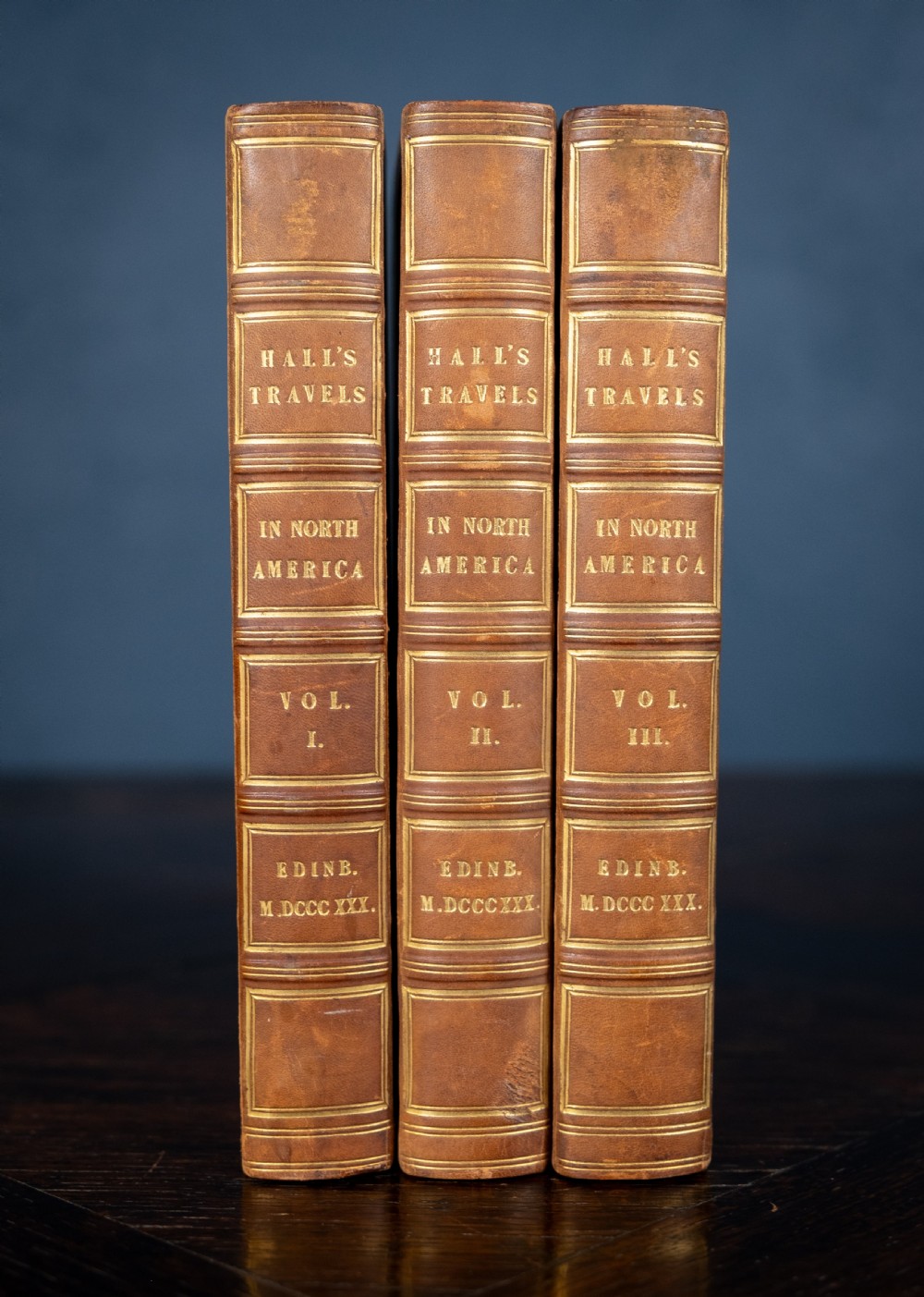1830 Travels In North America by Captain Basil Hall (with Irish History interest). Book Set.