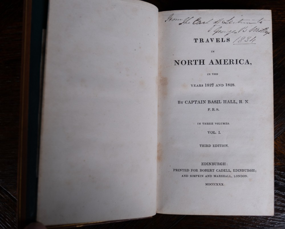 1830 Travels In North America by Captain Basil Hall (with Irish History interest). Book Set. View VII