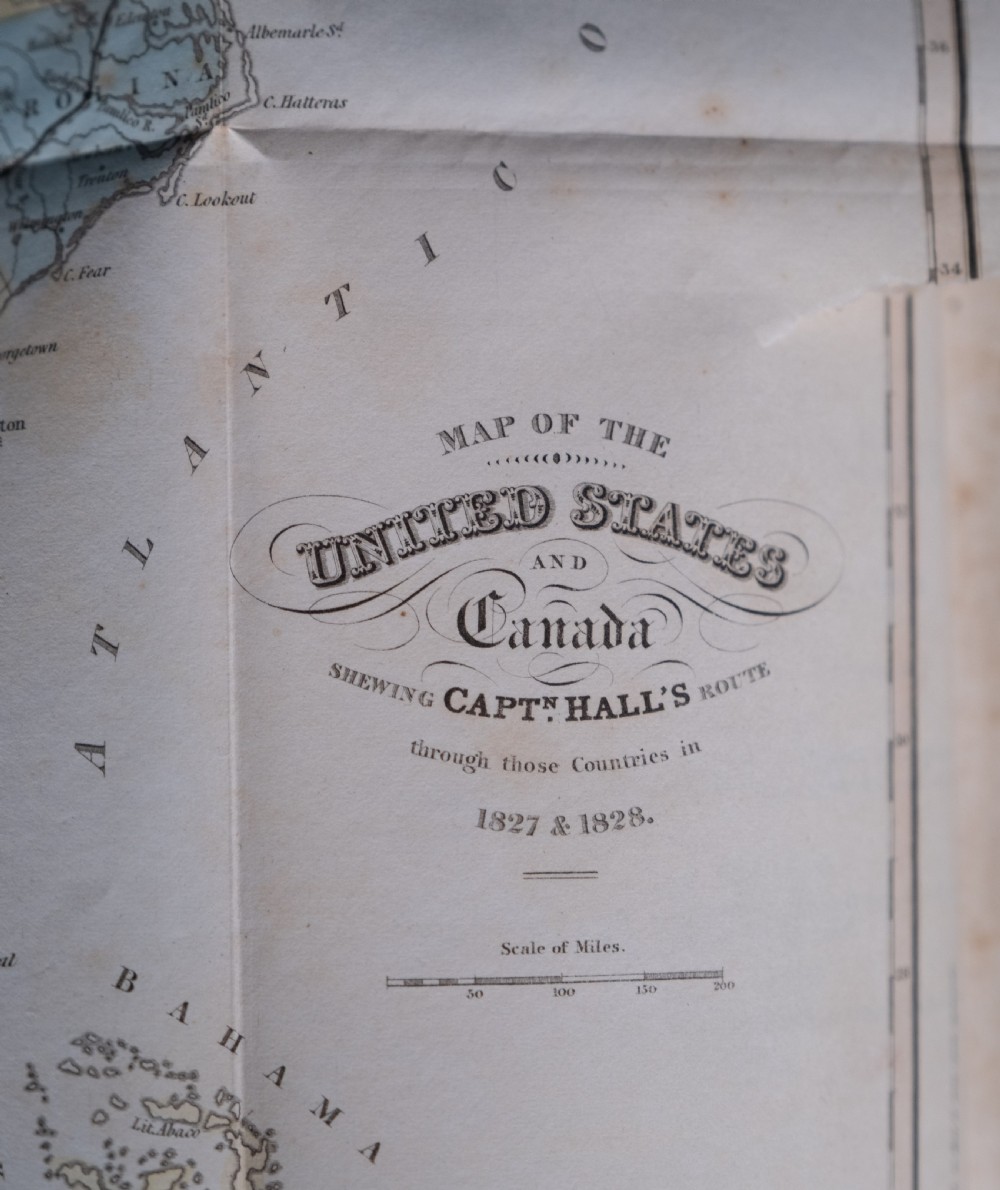 1830 Travels In North America by Captain Basil Hall (with Irish History interest). Book Set. View X