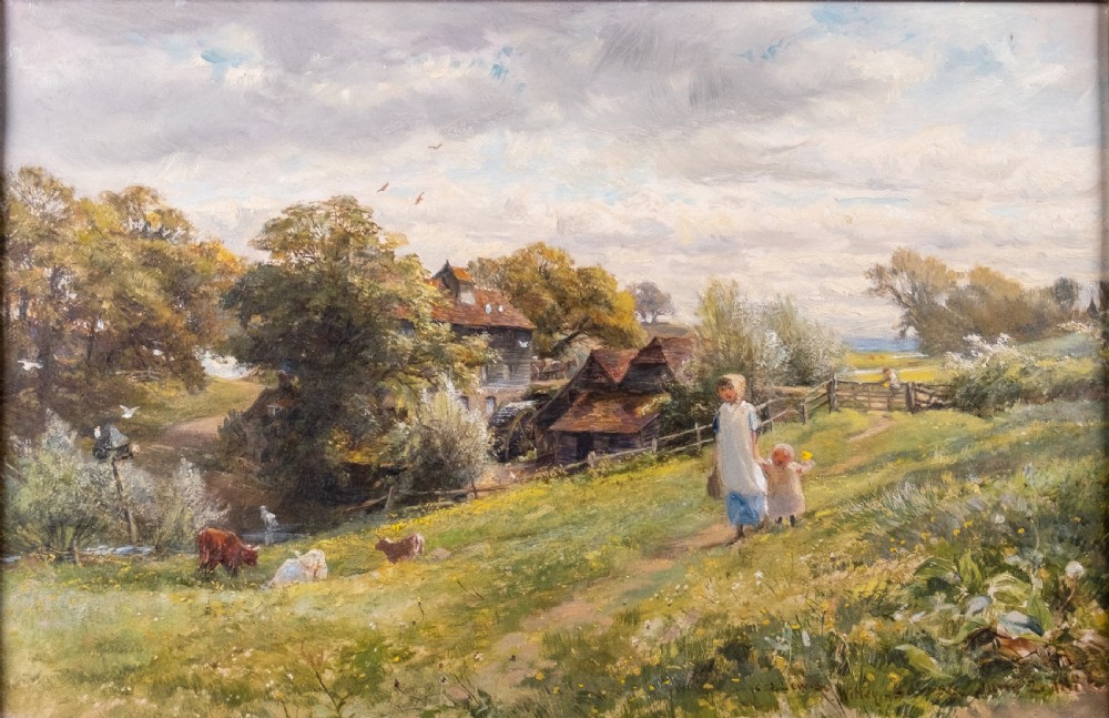 Charles James Lewis (1830-1892) - A Surrey Landscape (Witley). Oil on Canvas. 