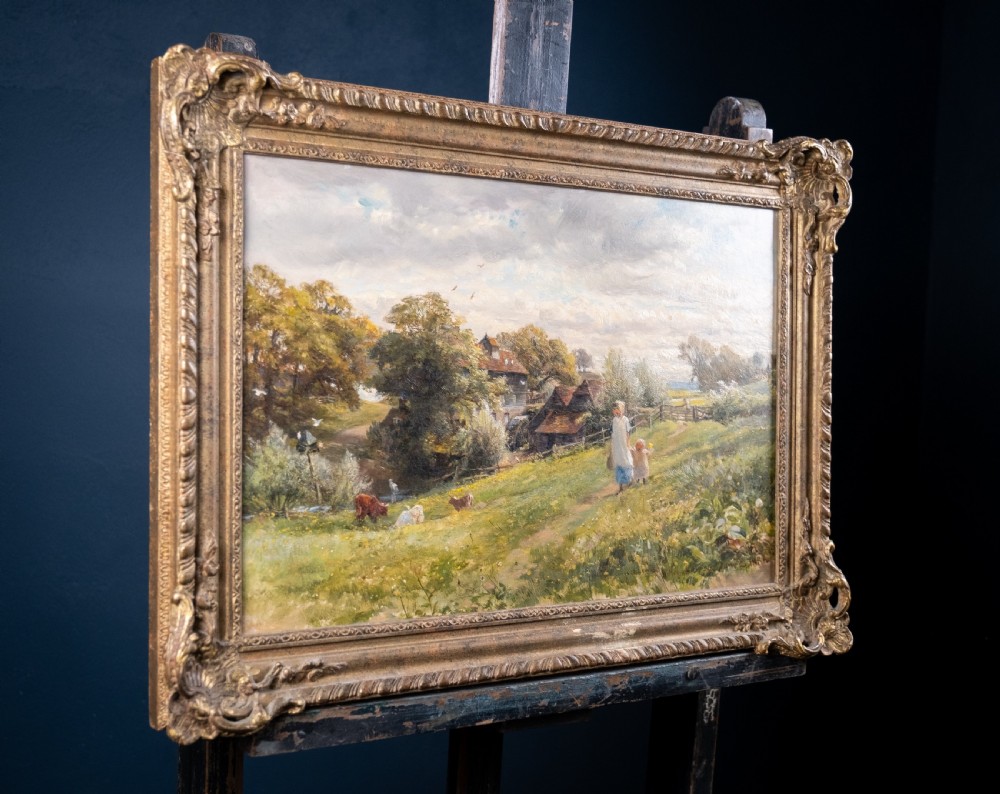 Charles James Lewis (1830-1892) - A Surrey Landscape (Witley). Oil on Canvas.  View IX