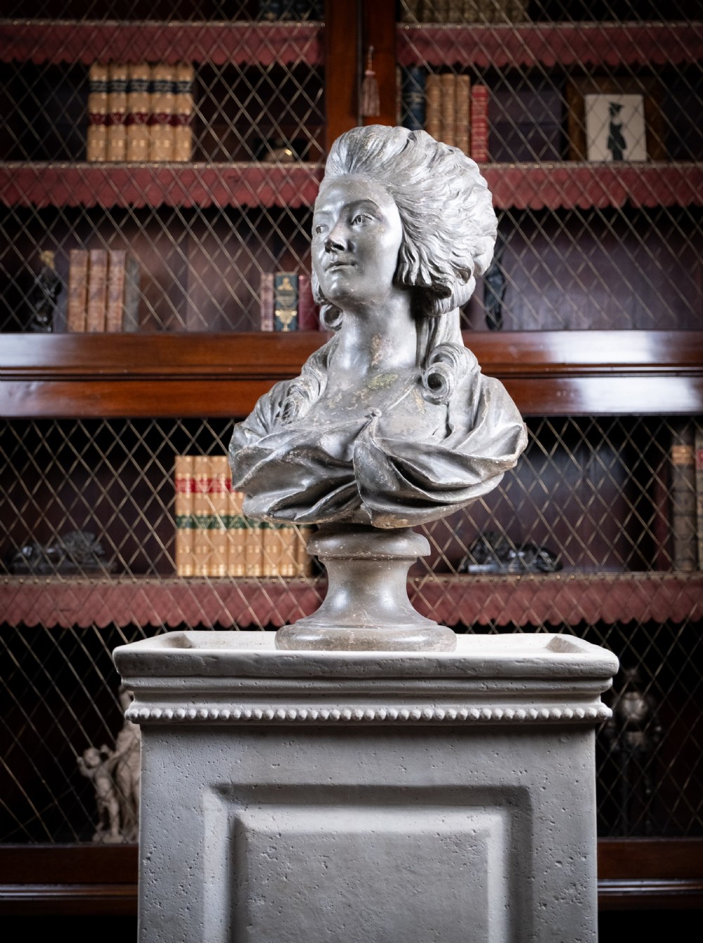 Plaster Bust Of Princess De Lambelle After Augustin Pajou (French, 1730-1809)