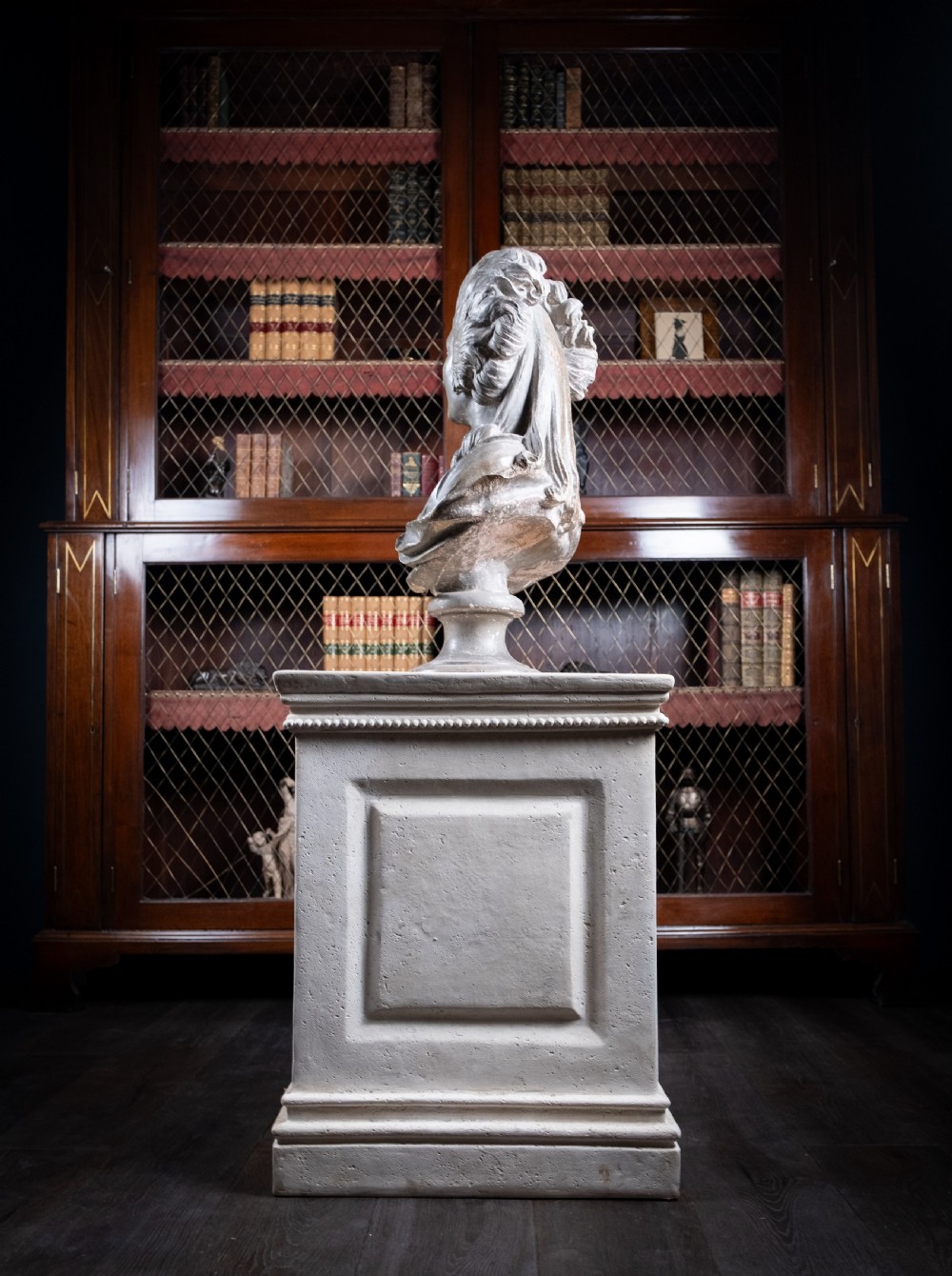 Plaster Bust Of Princess De Lambelle After Augustin Pajou (French, 1730-1809) View XI