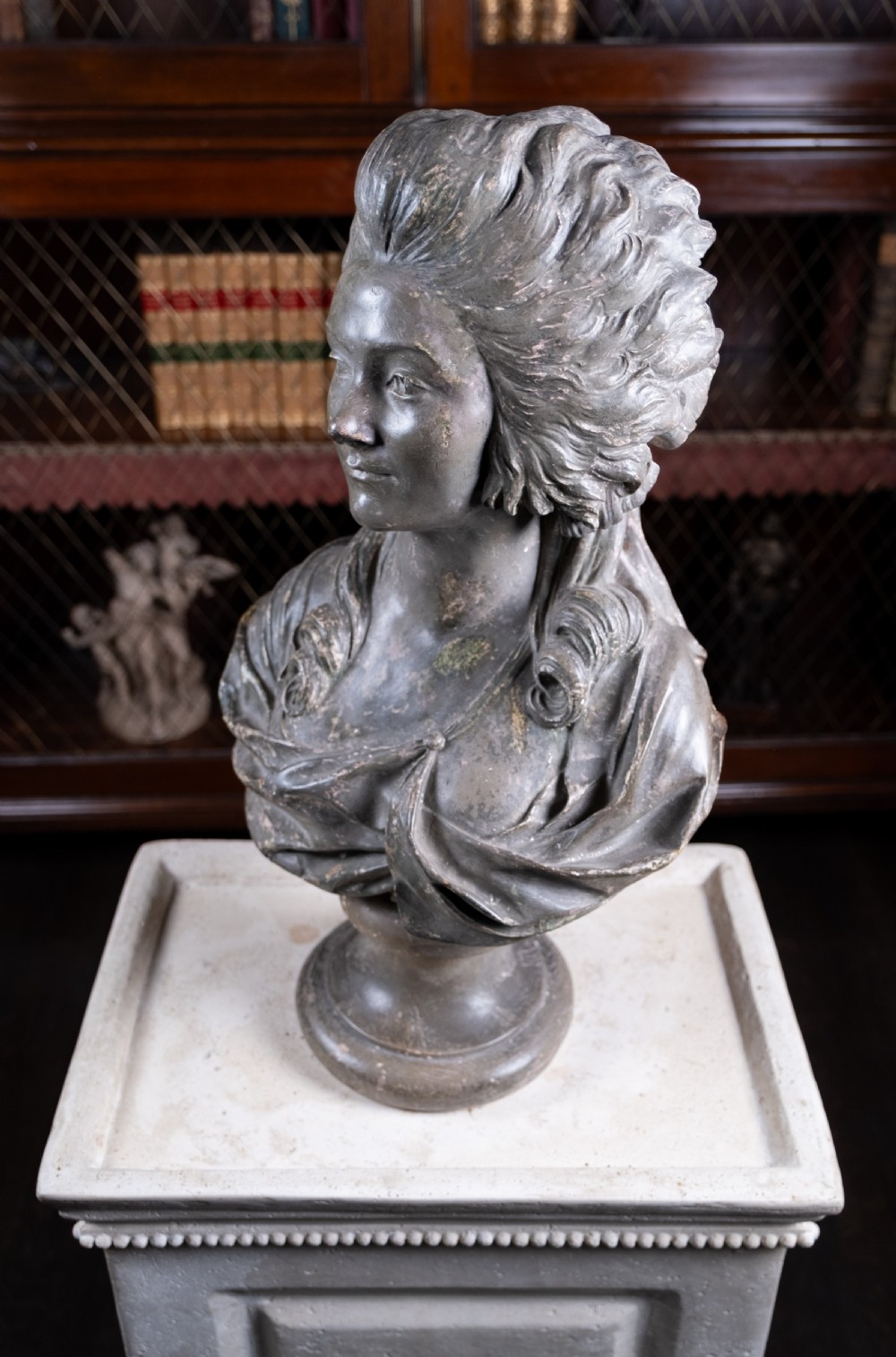 Plaster Bust Of Princess De Lambelle After Augustin Pajou (French, 1730-1809) View XIV