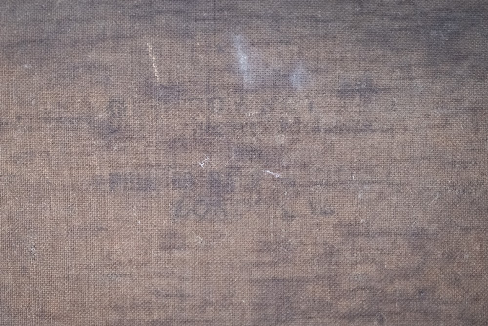'The Dog & Hog' 19th Century Oil On Canvas. Naive School. View XII