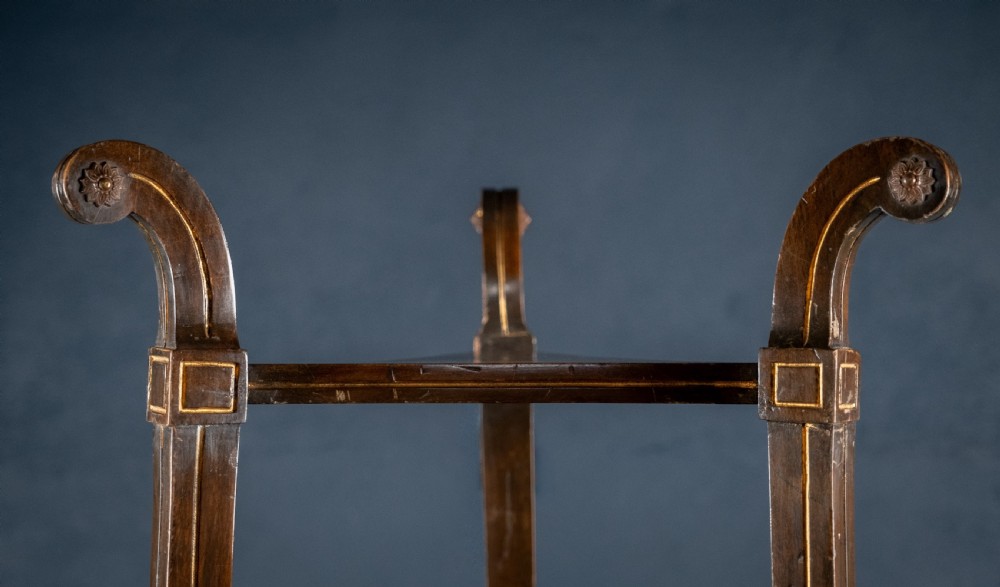Regency Ebonised and Parcel Gilt Tri-Form Etagere View IV