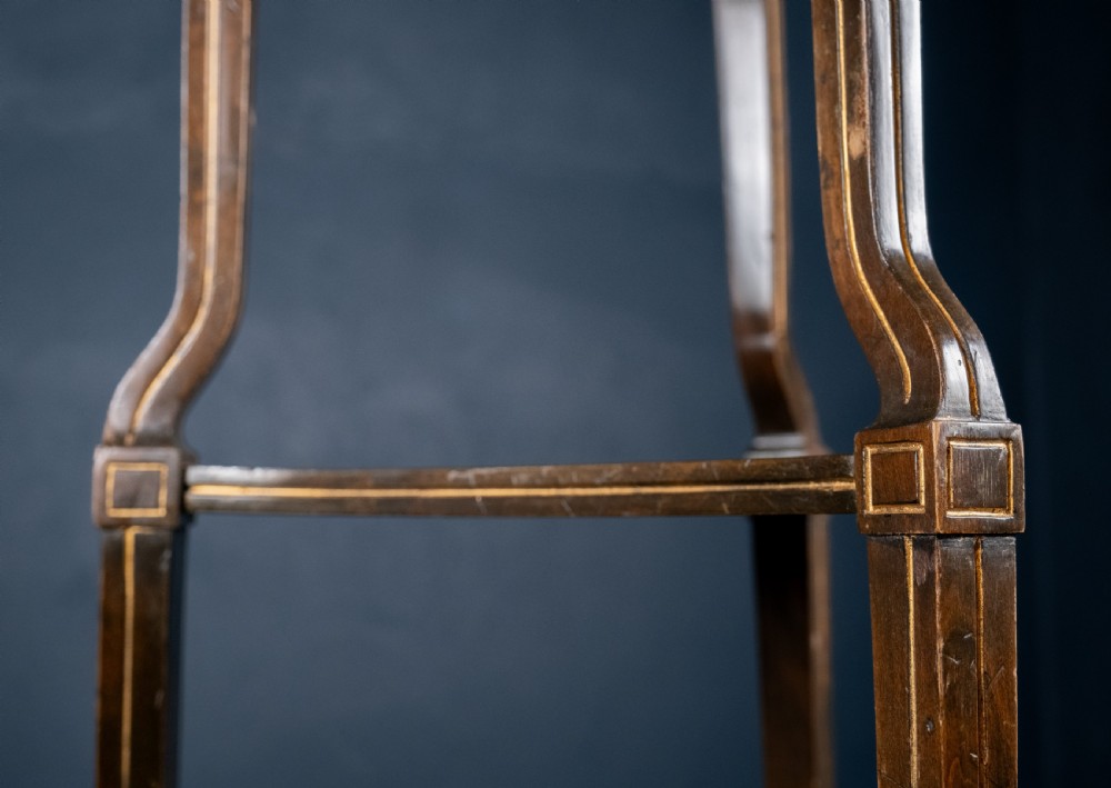 Regency Ebonised and Parcel Gilt Tri-Form Etagere View V