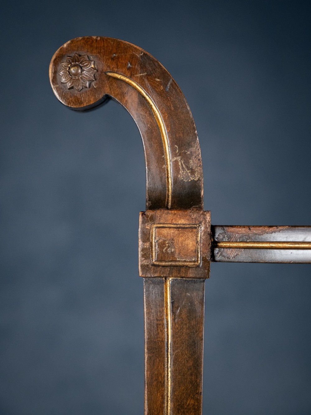 Regency Ebonised and Parcel Gilt Tri-Form Etagere View VIII