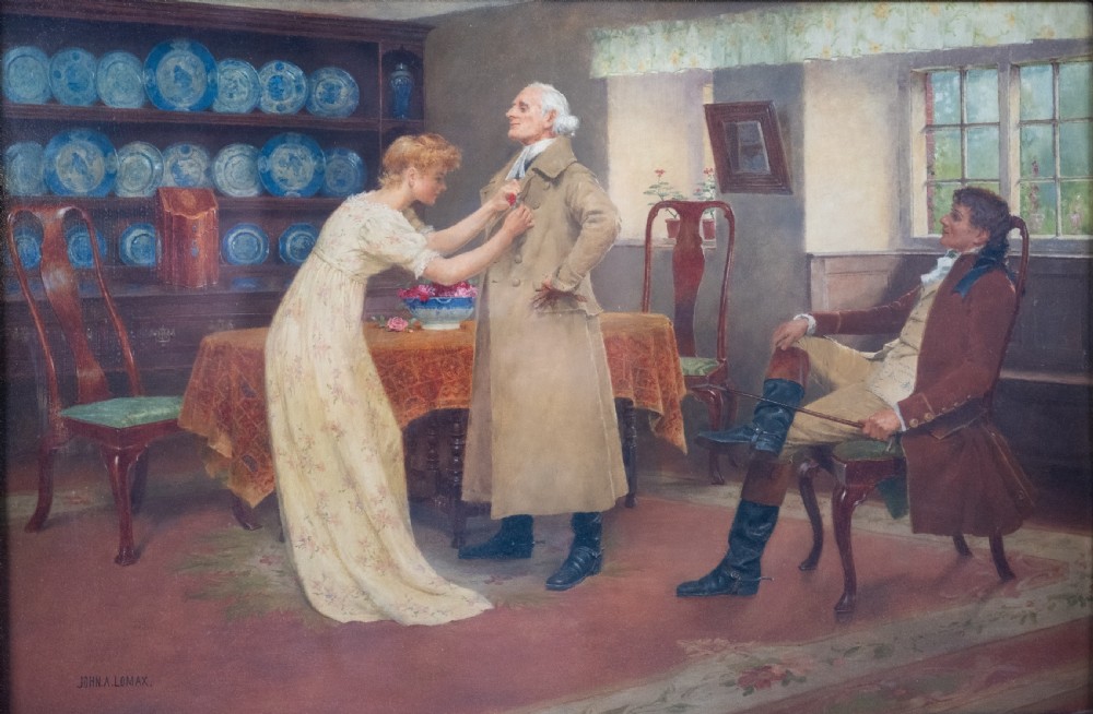 John Arthur Lomax (1857-1923) - 'His Only Rival'. Oil on Board. View II