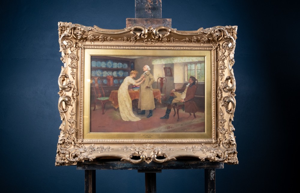 John Arthur Lomax (1857-1923) - 'His Only Rival'. Oil on Board. View III
