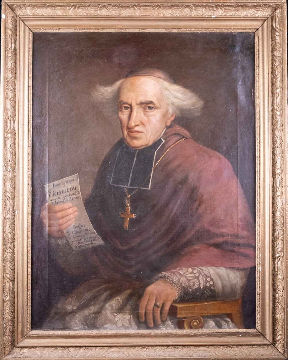 Portrait of Louis Joseph d'Humieres, Roman Catholic Archbishop (1753 - 1834). Oil on Canvas.