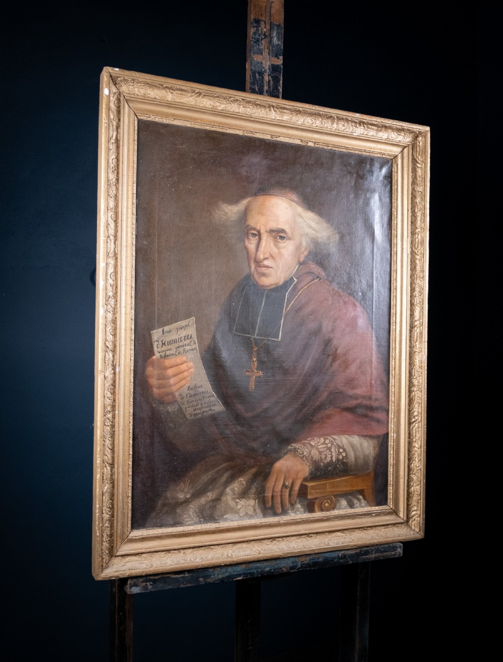 Portrait of Louis Joseph d'Humieres, Roman Catholic Archbishop (1753 - 1834). Oil on Canvas. View VI