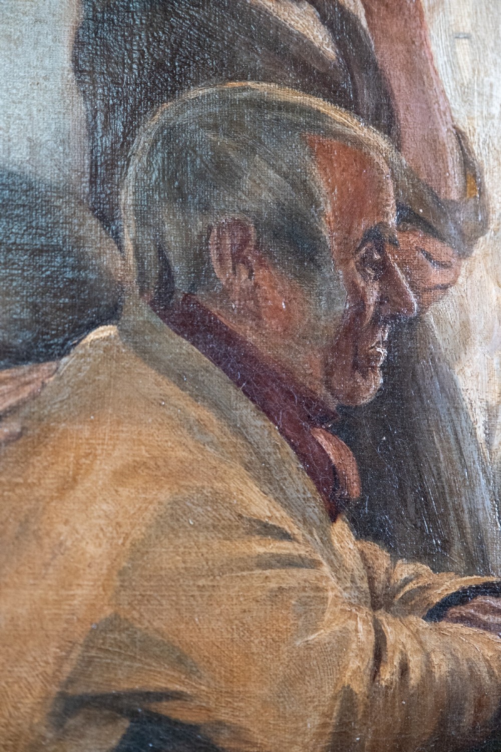 George Beaumont (fl.1891) - 'Bad News'. Newlyn School. Oil on Canvas. View VI