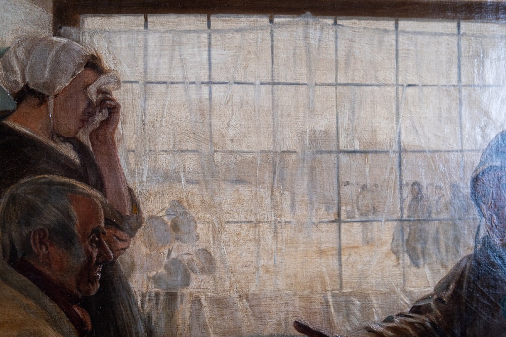 George Beaumont (fl.1891) - 'Bad News'. Newlyn School. Oil on Canvas. View VIII