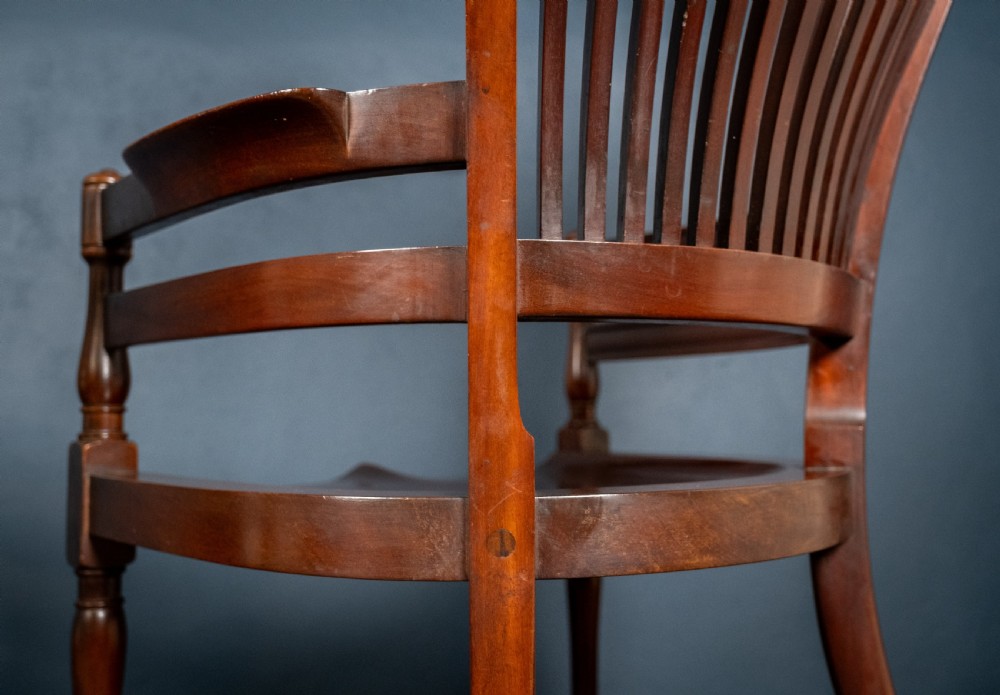 Pair of Mahogany Arm Chairs In Manner Of E. W. Godwin (1833-64) View IX