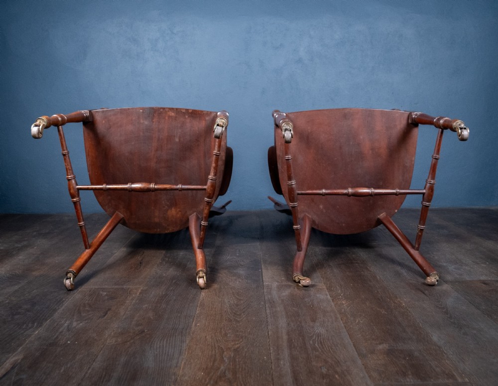 Pair of Mahogany Arm Chairs In Manner Of E. W. Godwin (1833-64) View XIII
