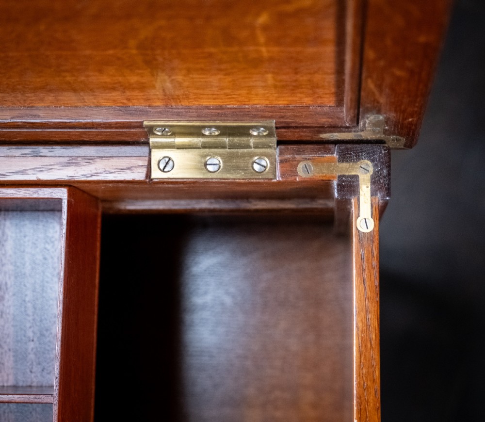 Arts & Crafts Oak Brass Work Table View V