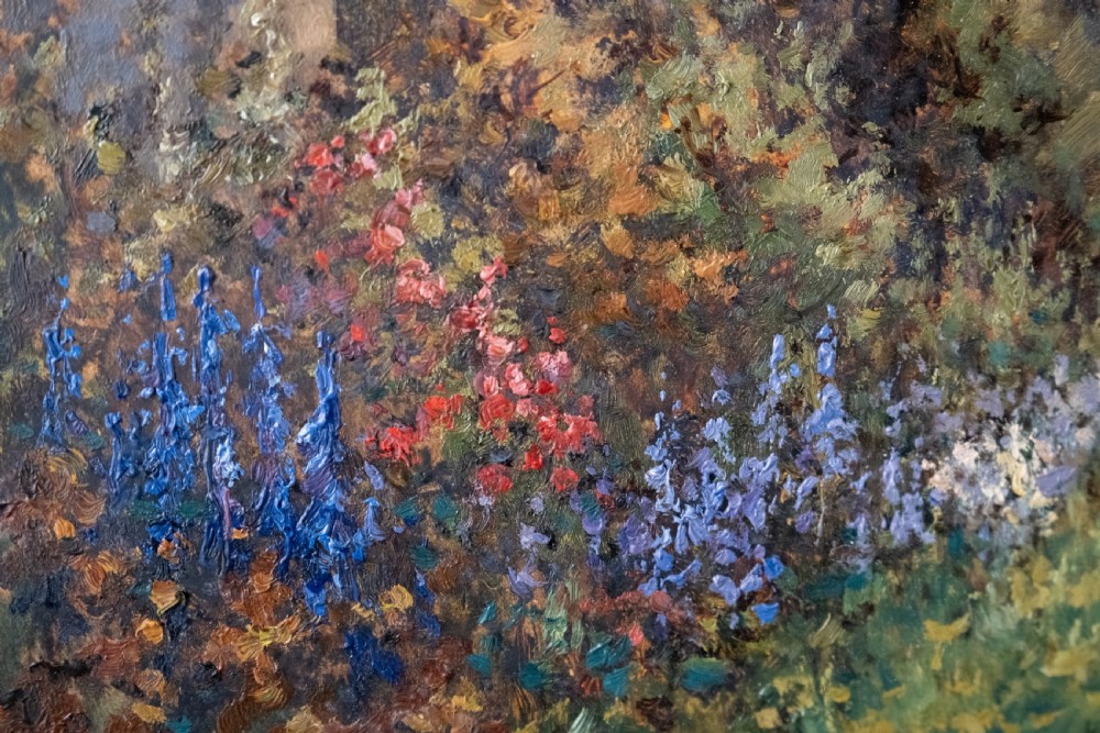 James Jerome Miller (fl.1875-1900) - Pair Of Country Gardens. Oil Paintings. View XIII