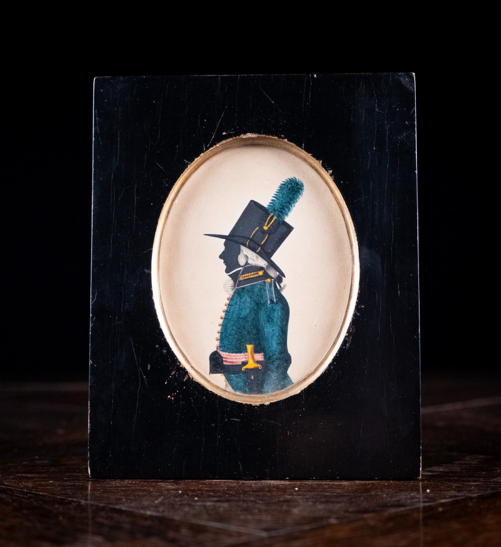 Manner Of John Buncombe (fl.1795-1825) - Silhouette Portrait Of An Officer