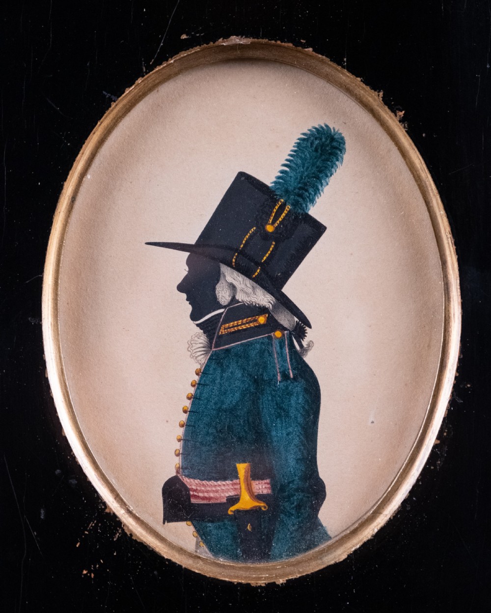 Manner Of John Buncombe (fl.1795-1825) - Silhouette Portrait Of An Officer View II