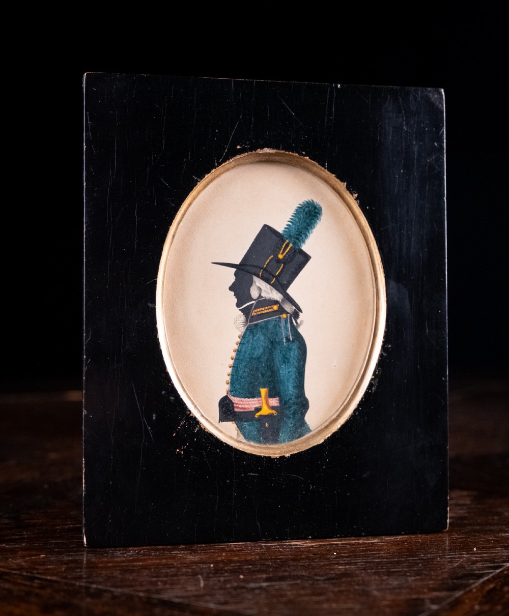 Manner Of John Buncombe (fl.1795-1825) - Silhouette Portrait Of An Officer View III