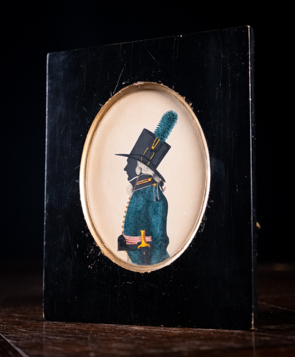 Manner Of John Buncombe (fl.1795-1825) - Silhouette Portrait Of An Officer View IV