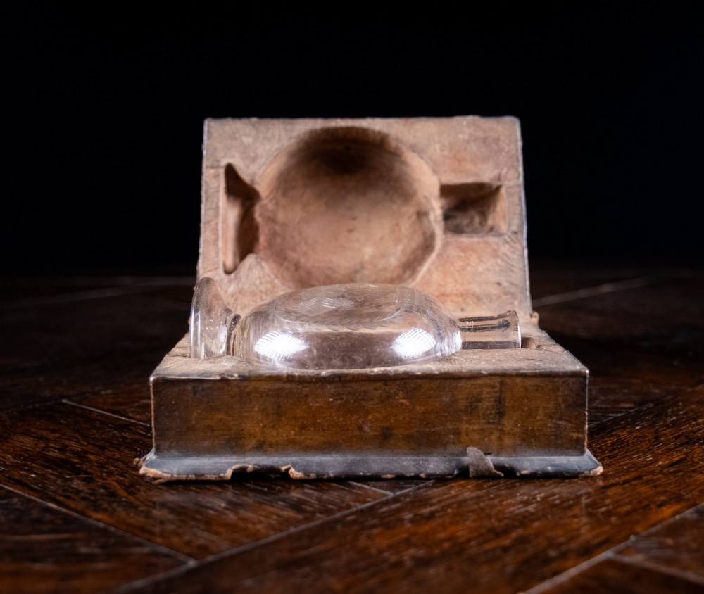18th Century Engraved Flask Secret Storage Book View VII