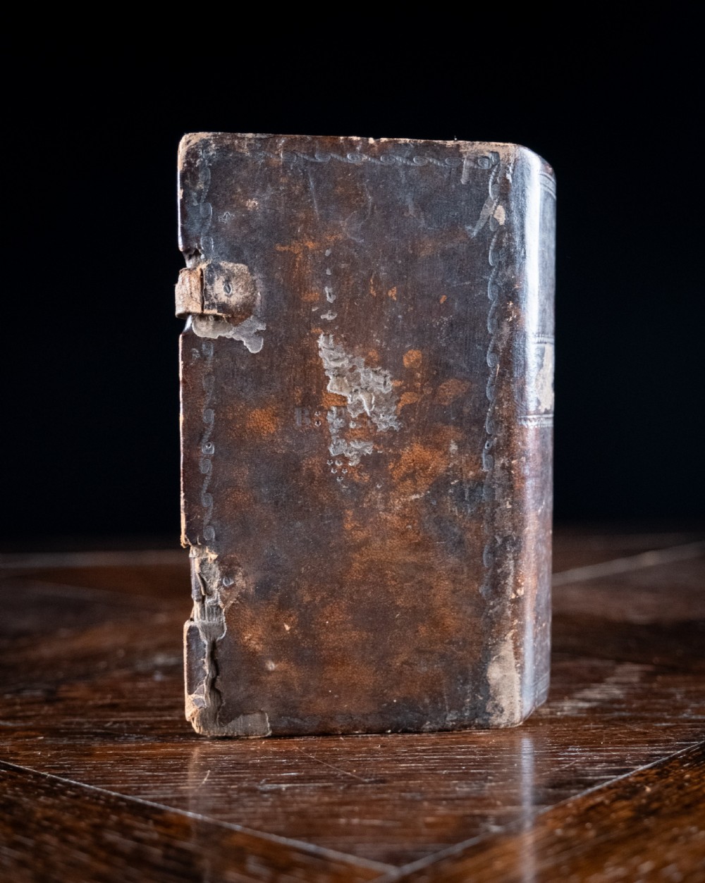18th Century Engraved Flask Secret Storage Book View XIII