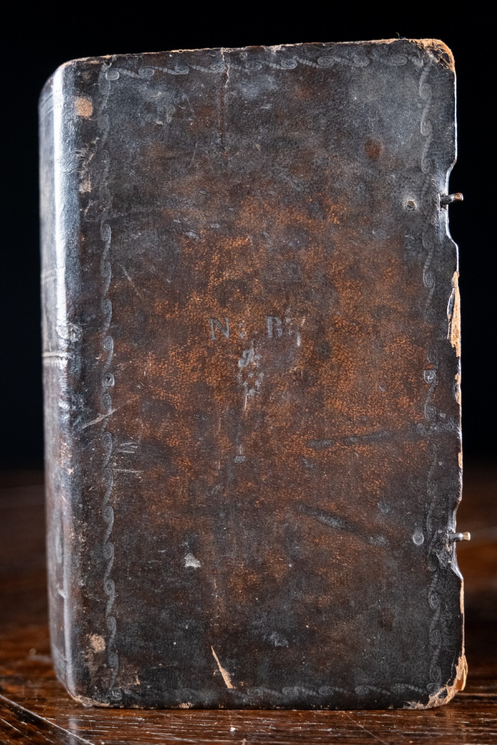 18th Century Engraved Flask Secret Storage Book View XV