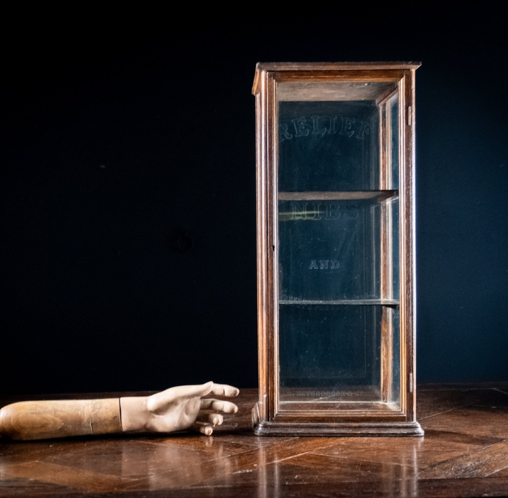 R. Esterbrook & Co Oak Glazed Display Cabinet, c1920 View X