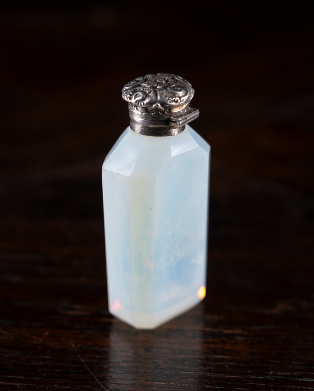 Opaline Glass & Silver Scent Bottle By Charles May, 1903 View VI