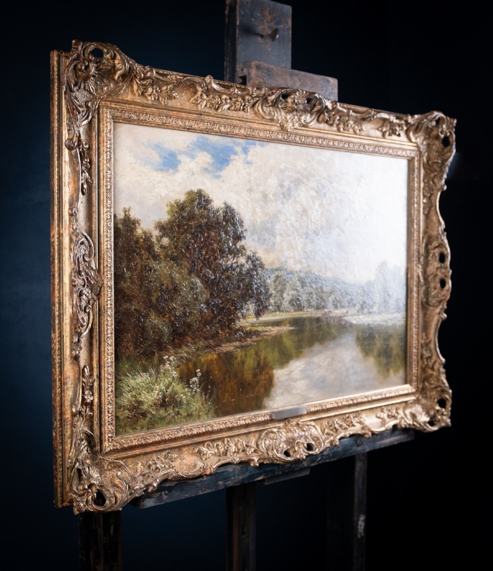 Henry H. Parker (British, 1858-1930) - 'Silent Waters On the Avon'. Oil On Canvas. View VIII