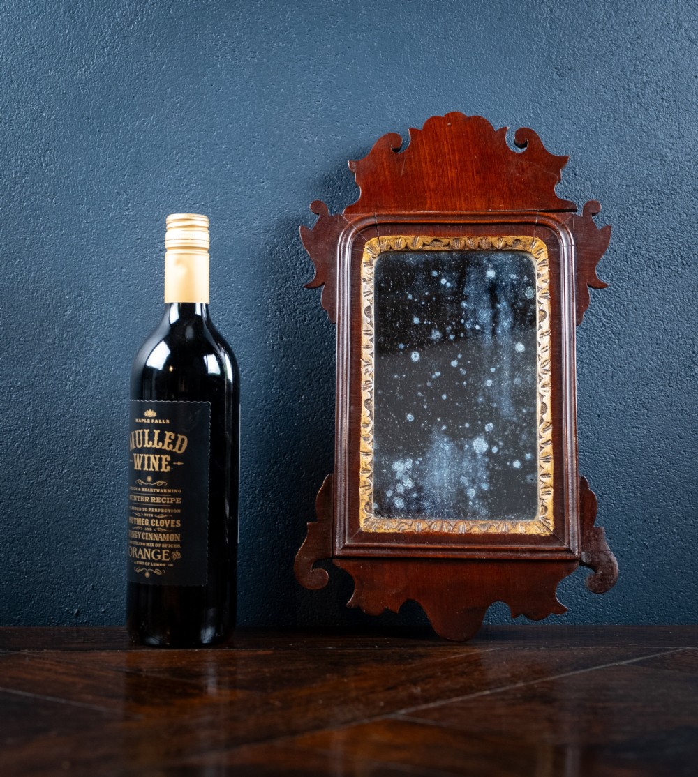 Miniature Georgian Mahogany Fretwork Mirror View II
