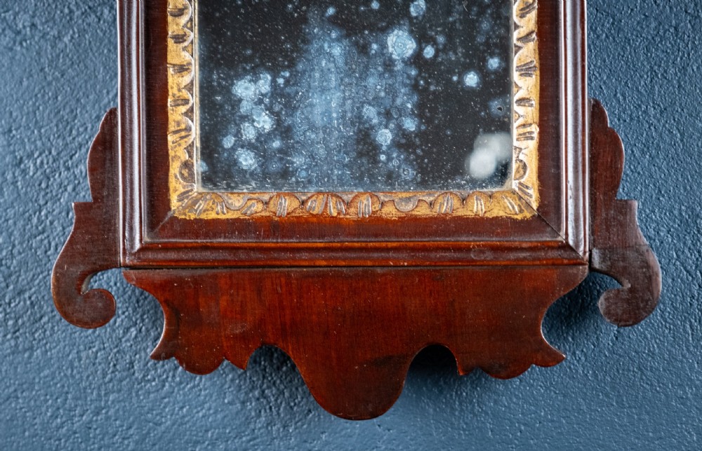 Miniature Georgian Mahogany Fretwork Mirror View IV