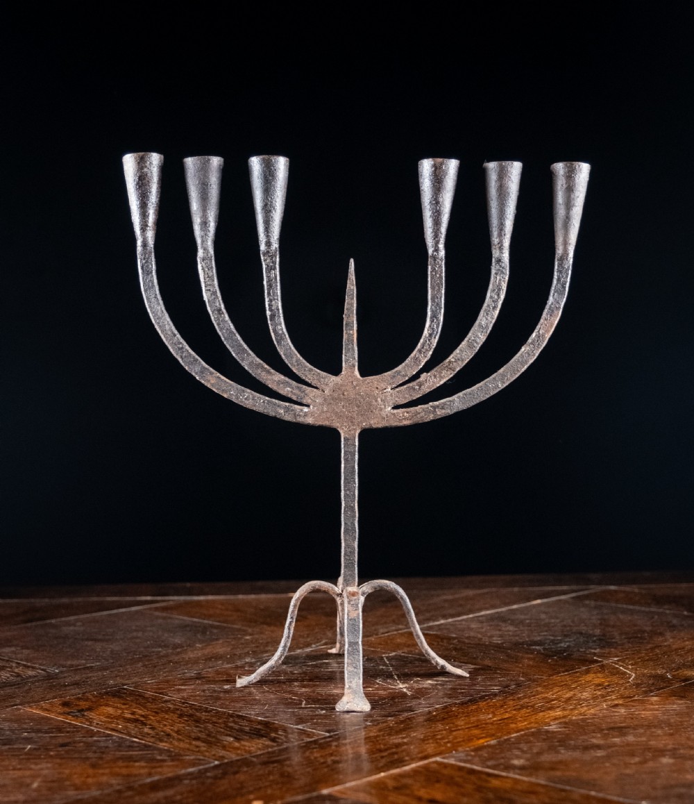 19th Century Wrought Iron Candelabra View II