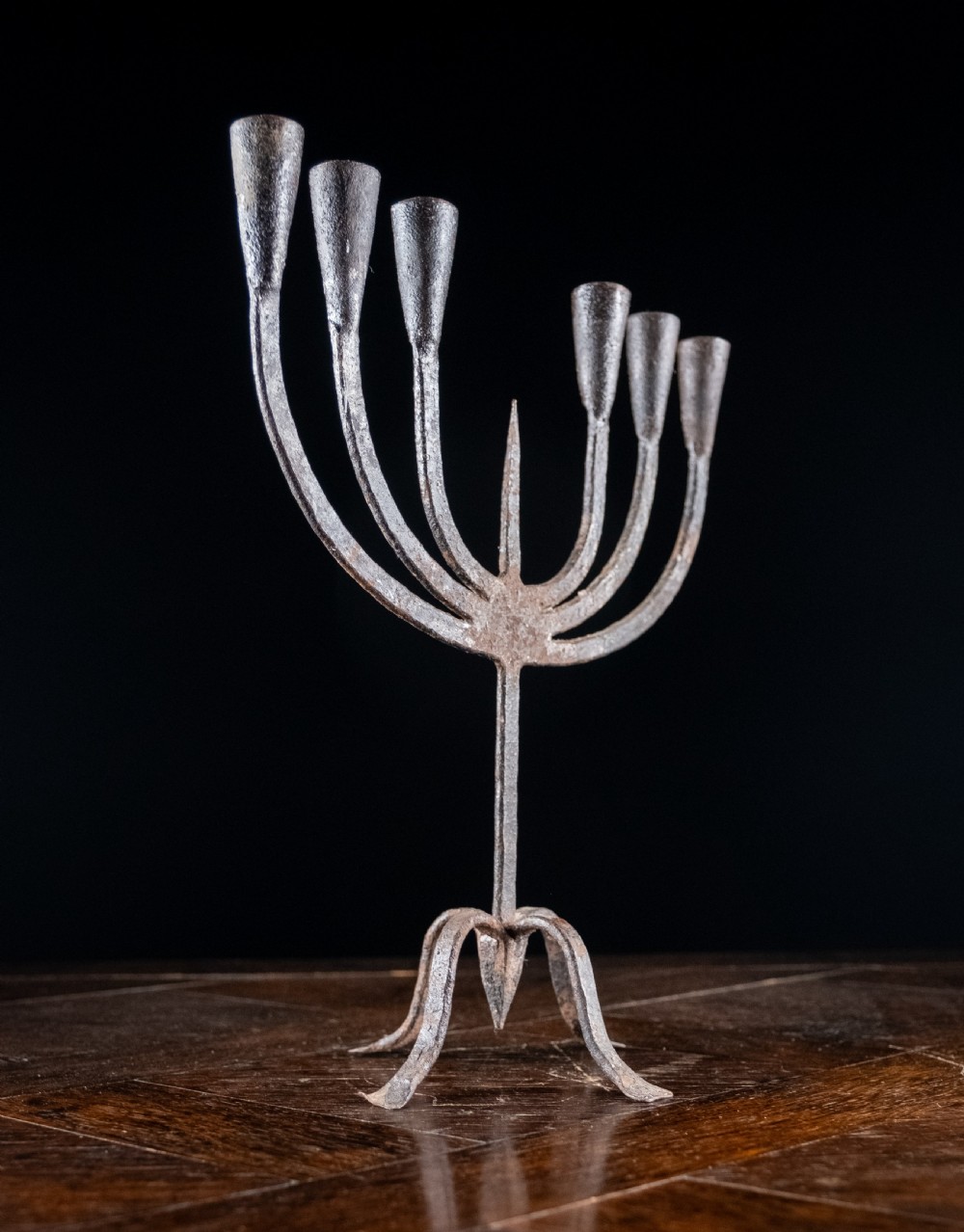 19th Century Wrought Iron Candelabra View VI
