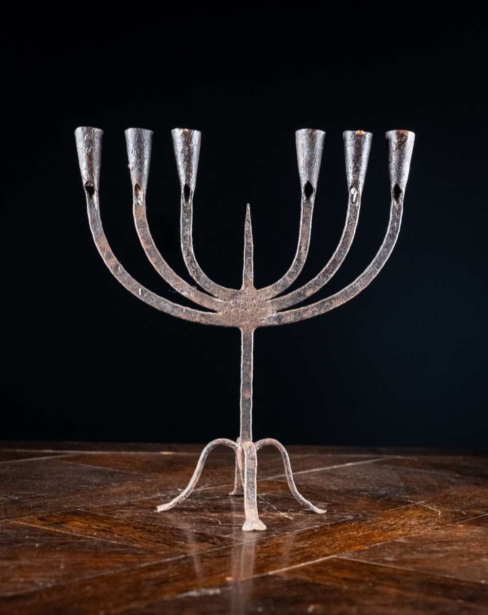 19th Century Wrought Iron Candelabra View VIII