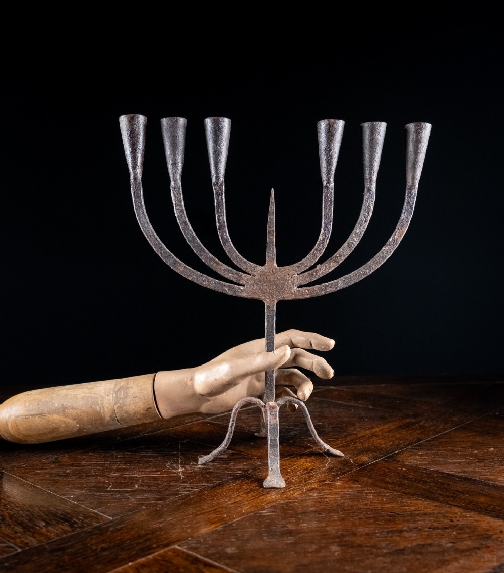 19th Century Wrought Iron Candelabra View IX