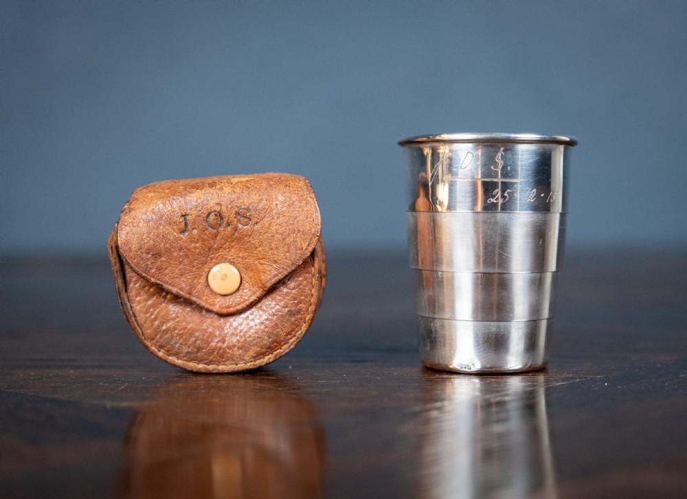 Sterling Silver Collapsible Beaker With Original Case - Chester, 1914. View III