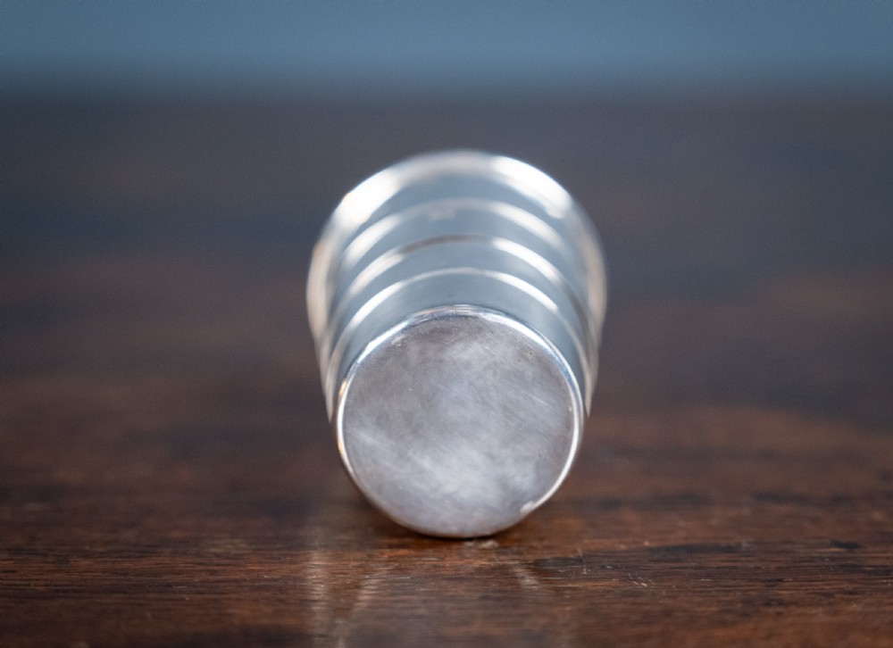 Sterling Silver Collapsible Beaker With Original Case - Chester, 1914. View VI