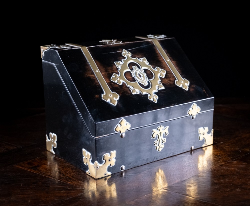 Coromandel Stationary Box by W. Leuchars, London. C.1860