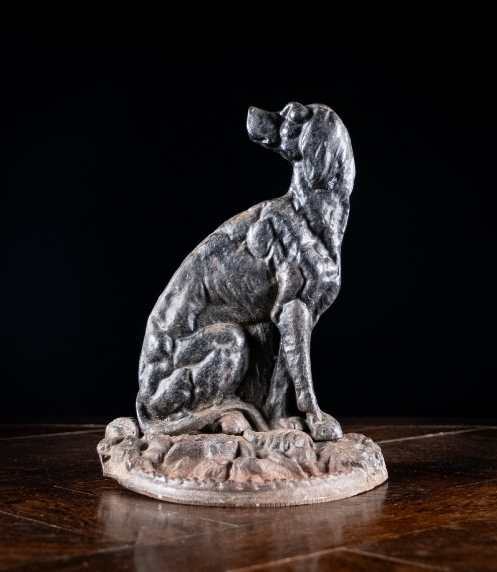 Large 19th Century Cast Iron Dog Doorstop