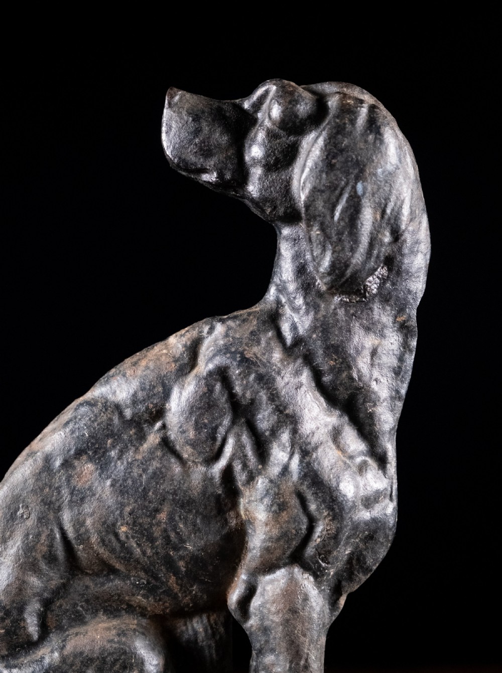 Large 19th Century Cast Iron Dog Doorstop View II