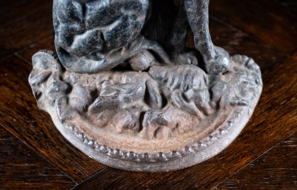 Large 19th Century Cast Iron Dog Doorstop View III