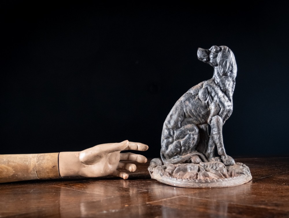 Large 19th Century Cast Iron Dog Doorstop View IX
