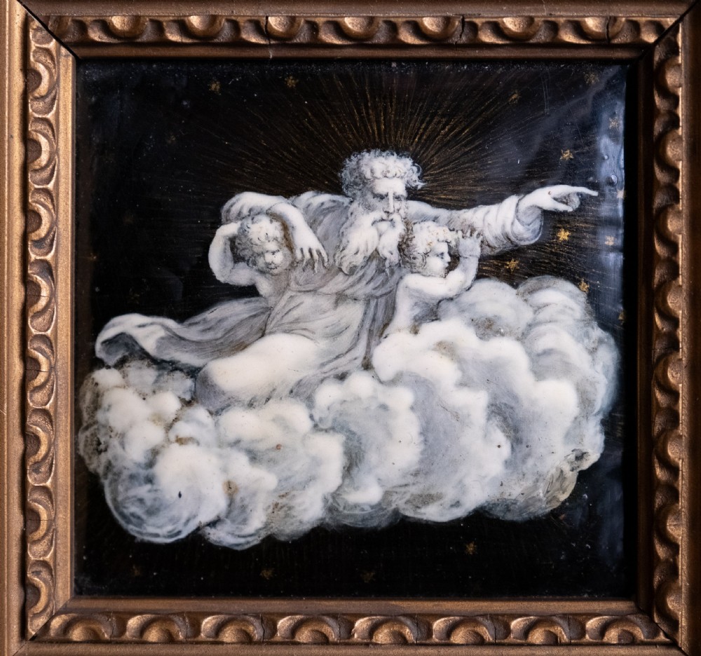 19th Century Limoges Celestial Gilt Enamel Panel View II
