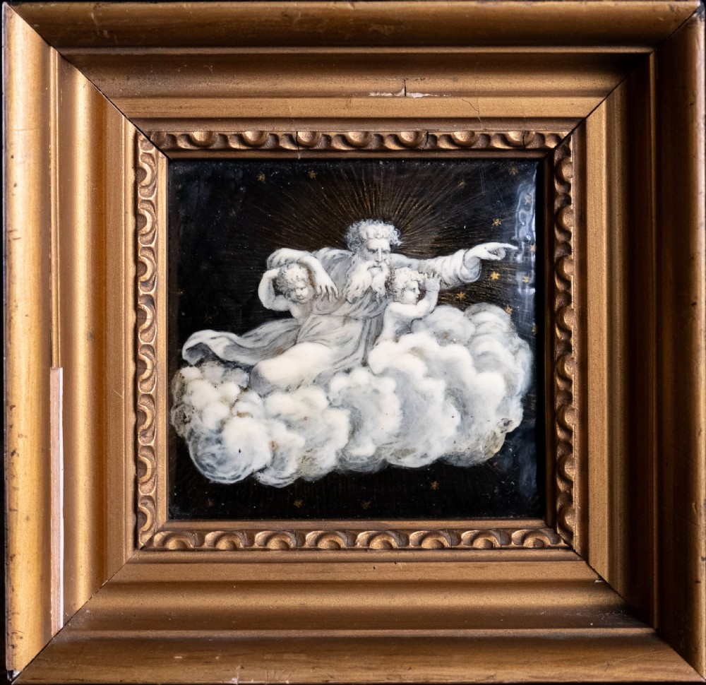 19th Century Limoges Celestial Gilt Enamel Panel View VII