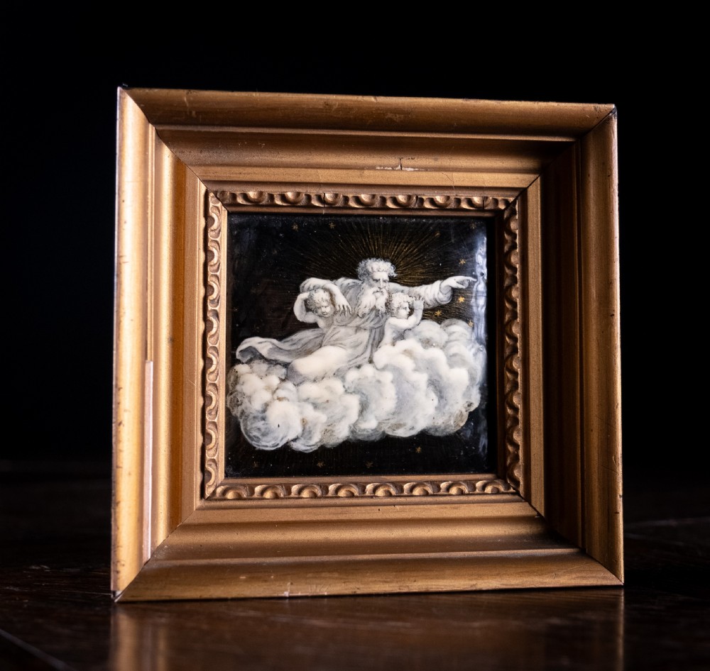 19th Century Limoges Celestial Gilt Enamel Panel View VIII